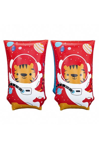 BESTWAY Red Patterned Sleeve - 30x15 Cm, Age 5