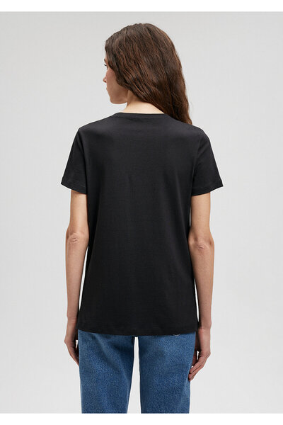 Mavi Μαύρο μπλουζάκι Cat Printed Slim Fit / Slim Fit1612390-900