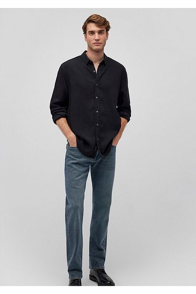 Mavi Schwarzes Slim Fit Lyocell Hemd - 0211120 -900