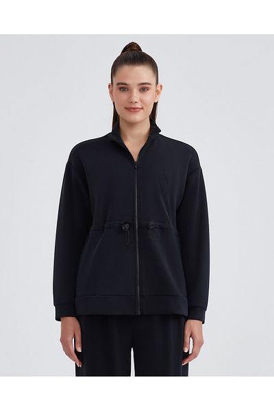 SKECHERS W Soft Touch Full Zip Jacket Top de trening cu fermoar negru pentru femei S 232183 -001
