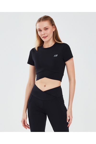 SKECHERS Γυναικείο Black Performance Coll. W κοντομάνικο μπλουζάκι - S 241133 -001