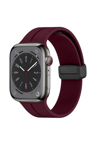 Microsonic Apple Watch Series 10 46mm Kordon Ribbon Line Mor