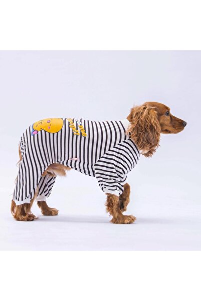 Pawstar Siyah Let Me Sleep Kedi Köpek Pijaması - Kedi Köpek Tulumu - Kedi Köpek Kıyafeti