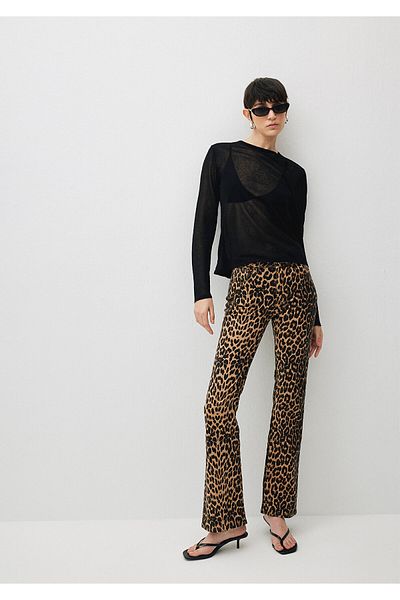 Mavi Jeanshose mit Leopardenmuster von Maria - 101225 -88485