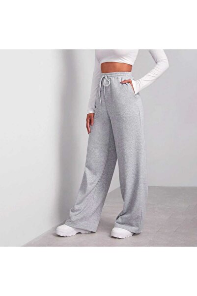 berfmoda Kadın İki İplik Bol Paça Eşofman Altı