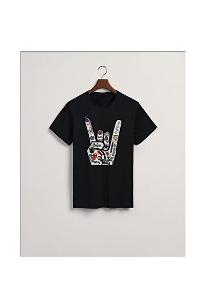 MarkaTurko Rock Printed Design Cotton Combed Unisex Children's T-shirt 1055-28