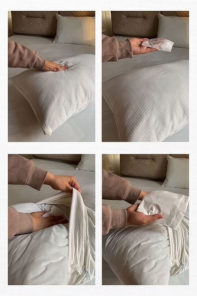 Nanteks 2 Pieces of Pillow Mattresses - 100% Cotton, Liquid-Proof Fabric