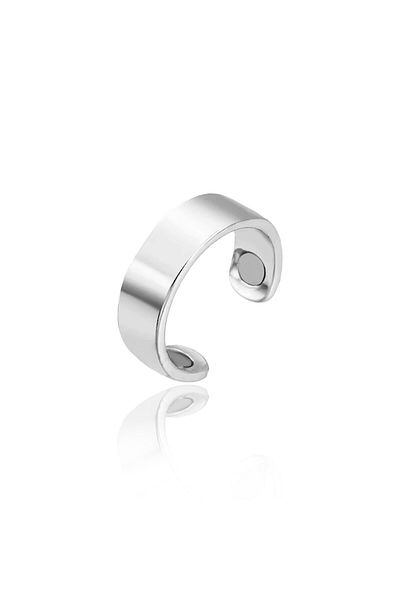 Shiny Spectra Men's Steel Balance Ring White Color