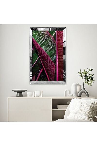 Zevahir Mobilya Dekorasyon Masă modernă abstractă din MDF cu cadru din plexiglas cu oglindă argintie