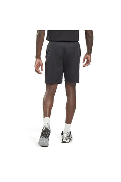 Reebok شورت رجالي أسود عادي Ib1273 Comm محبوك قصير