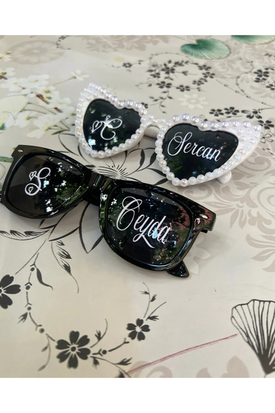 Zelisceisler Kılıfsız Isimli Gözlük, Bride Gözlük,baskılı Gözlük,gelin Damat ...