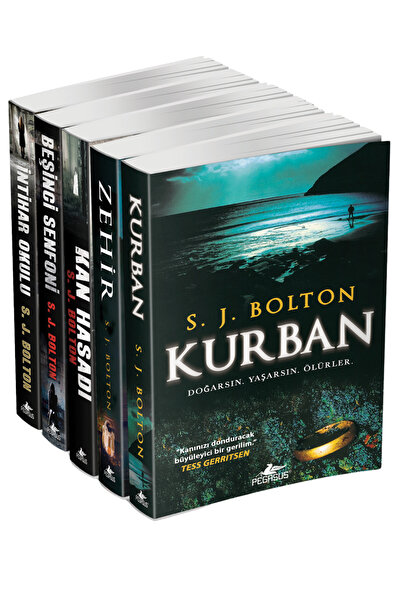 Pegasus Yayınları S. J. Bolton Korku Gerilim Kitapları Koleksiyonu 5 Kitap Set - S. J. Bolton