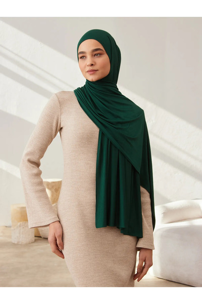 Femple Modest Premium Τζέρσεϊ Σάλι - Pine Green, 180x70 cm, Hijab