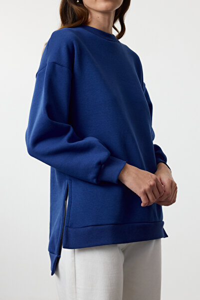 Trendyol Collection Oversize fleecová pletená mikina – detail rozparku, uvnitř silná, Saks Twoaw23Sw00195