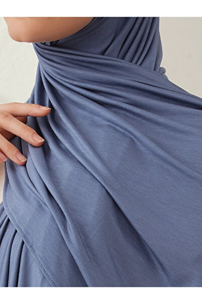 Femple Modest Premium Jersey Shawl - Denim Blue, 150x50 cm, Hijab