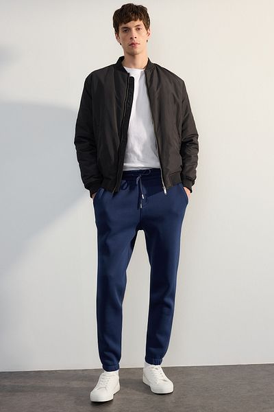 Trendyol Collection Indigo Unisex Regular/Normal Cut Elastic Inner Fleece/Warm Sweatpants TMNAW22EA0346