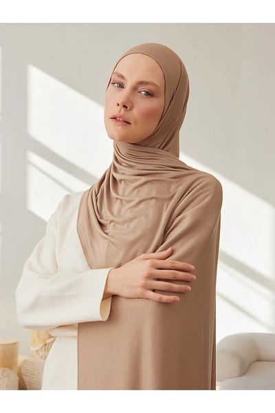 Femple Modest Premium Jersey Shawl - Bronze Skin, 150x50 cm, Hijab