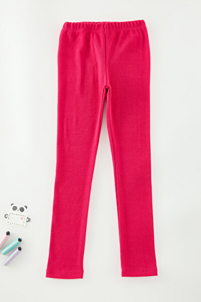 TRENDYOLKIDS Sötétkék-fukszia-lila alap kötött leggings lányoknak 3 db-os készlet - TKDAW25TA00002