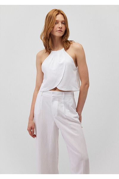 Mavi 1210855 -70057 Model White Crop Top