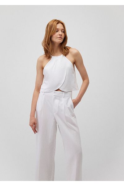 Mavi 1210855 -70057 Model White Crop Top