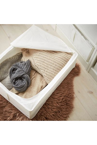 IKEA Std Skubb 44X55X19 cm Storage Organizing Box White - Box Hurç Classic