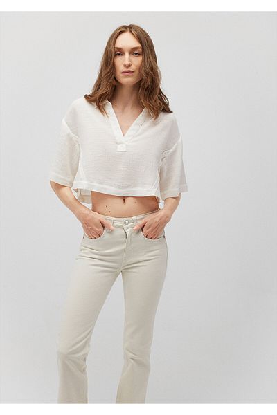 Mavi 1210859 -70057 Μοντέλο White Crop Μπλούζα