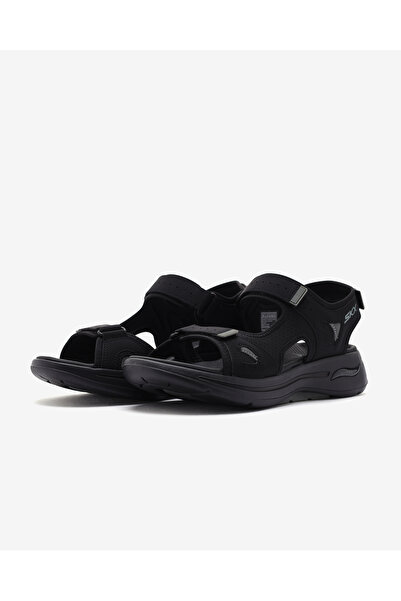 SKECHERS Go Walk Arch Fit Sandal-mission Ii Erkek Siyah Sandalet 229064 Blk