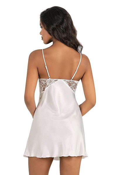 PRIMODA Ecru Short Satin Nightgown 8204