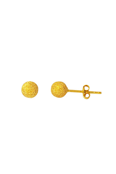 Zerince Kumlu 22 Ayar Altın Top Küpe 5 mm.