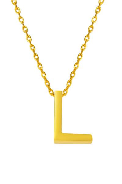 Bilezikci 22 Ayar L Harfi Altın Kolye