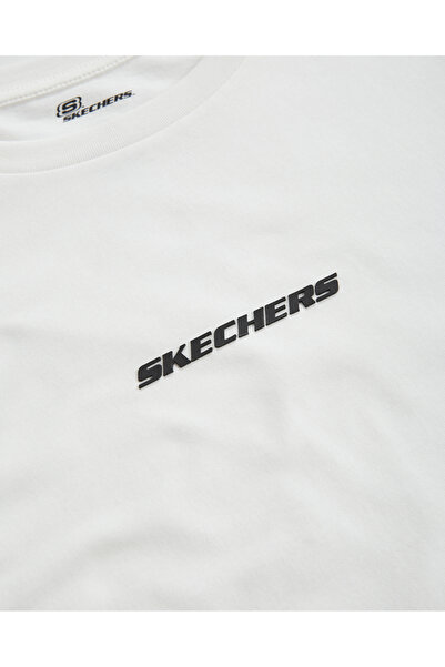SKECHERS M Graphic Tee Oversize T-Shirt S232404- Ανδρικό μπλουζάκι ΛΕΥΚΟ