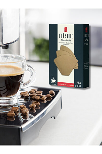TRESCOL Filtre Kahve Kağıdı 4 Numara 100 Adet Kağıt Filtre