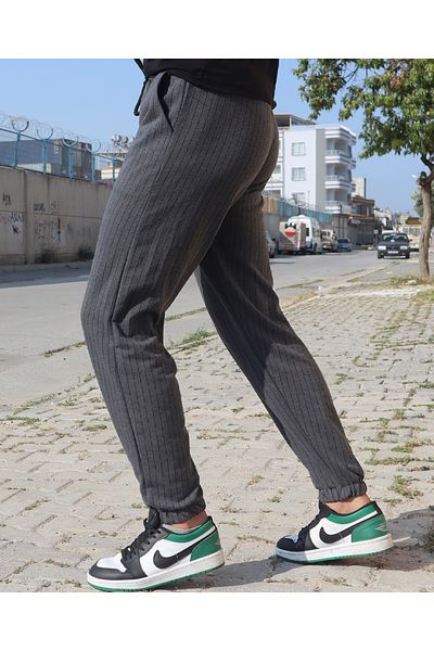 yueswear Unisex 2ip μέση και πόδι ελαστική ριγέ αθλητική φόρμα