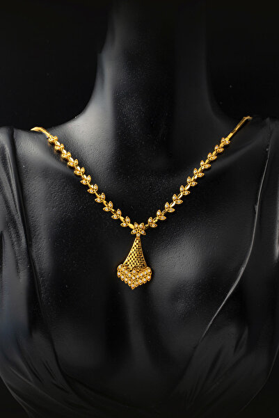 Bilezikci Yaprak Sarı Altın Düğün Takı Seti