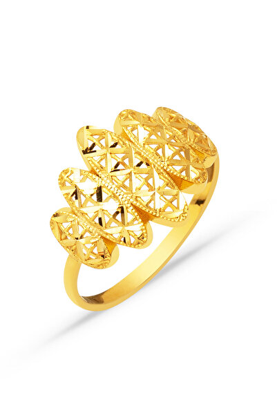 Bilezikci 22 Ayar Altın Yaşam Çiçeği Yüzük