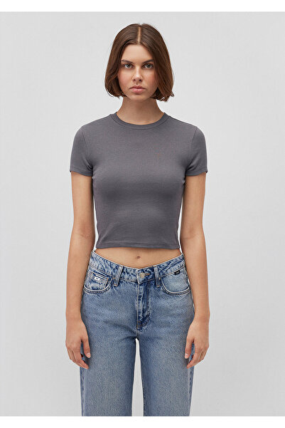 Mavi Anthracite Basic T-Shirt Crop / Short Cut 1600814 -86560