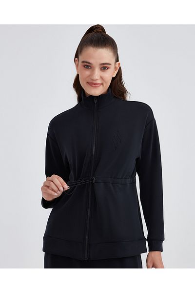 SKECHERS W Soft Touch Full Zip Jacket Top de trening cu fermoar negru pentru femei S 232183 -001