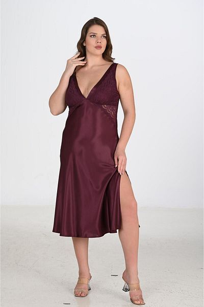 AHU Σετ 2 Φορέματα Plum Bigsize 6223