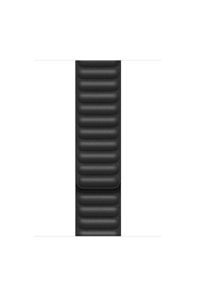 Microsonic Apple Watch Series 11 46mm Kordon Leather Link Band Siyah