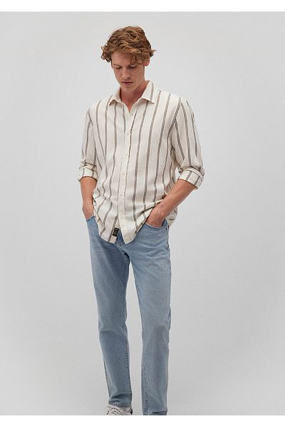 Mavi Μπεζ ριγέ πουκάμισο - Regular Fit, Regular Fit 0211085 -71550
