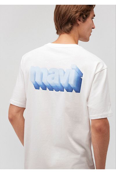 Mavi Μπλε ανδρικό μπλουζάκι - Off White