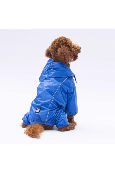 Pawstar Sax Blue Monsoon Dog Jumpsuit Raincoat Dog Raincoat Dog Outfit Dog Suit