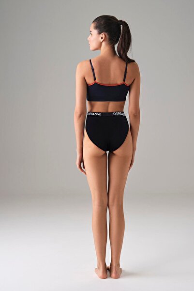 Doreanse Kadın Siyah V Kesim Yüksek Bel Slip 7154