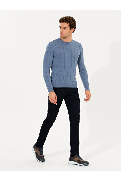 Cacharel Sax Regular Fit Pamuk Karışımlı Bisiklet Yaka Triko Kazak 50257389-VR045