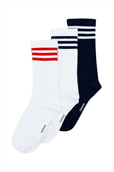 CARNAVAL SOCKS Pachet de 3 șosete colorate cu dungi lungi