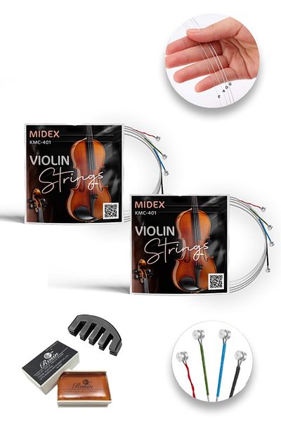 Midex Kmc-401x طقم سلك كمان احترافي مكون من قطعتين (مجموعتين من الراتنج)