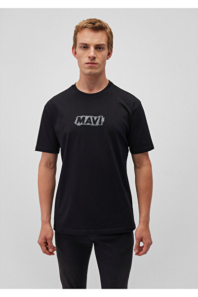 Mavi Μπλουζάκι με μαύρο λογότυπο εμπριμέ Loose Cut - 0612349 -900