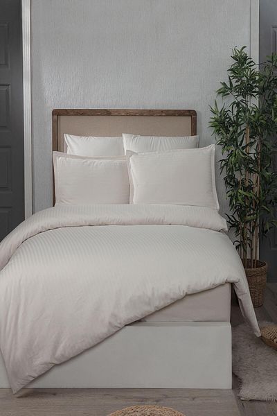 Altınbaşak Infinity Ivory Poplin - Σετ Παπλωματοθήκη Μονό
