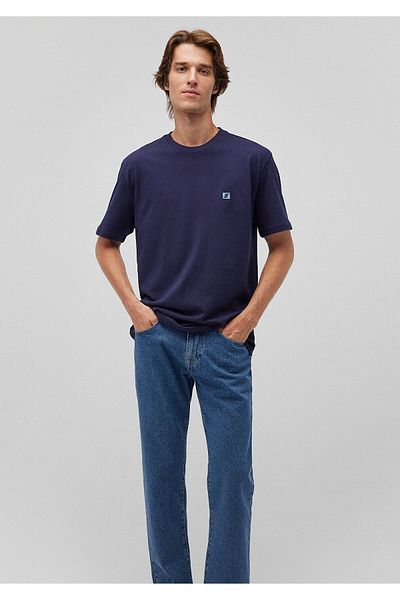 Mavi Μπλουζάκι με τυπωμένο λογότυπο Pro Navy Blue Loose Fit - 0612423-84371