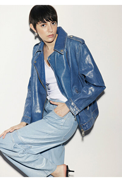 Mavi Jachetă Serina Iconic Indigo Blue Shiny Jean 1110575 -88446